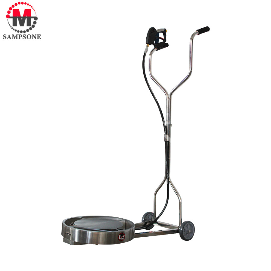 High-pressure floor scrubber